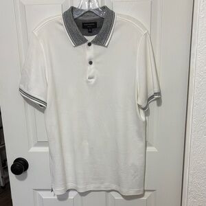 Banana Republic Men's White Polo Cotton Short Sleeve Shirt